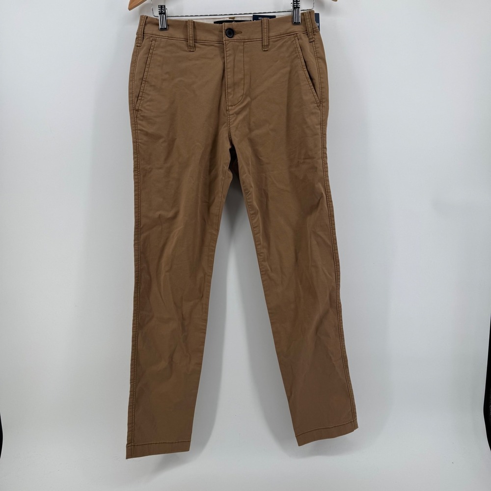 NEW Hollister Skinny Chino Mens Khaki Tan Stretch Pants 28x30 Epic Flex Preppy